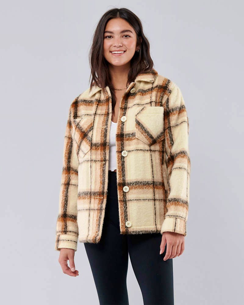 Hollister Cozy Brushed Shirt Jacket, £69