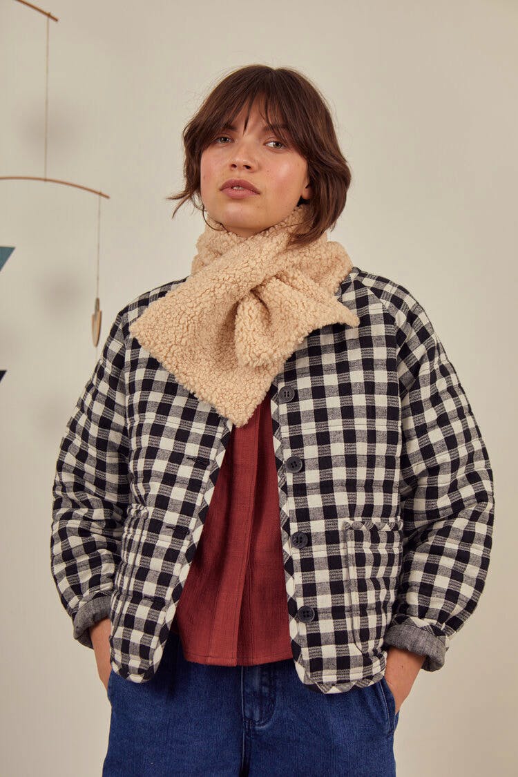 Sideline Clothing Edie Reversible Jacket – Check/Grey, £229