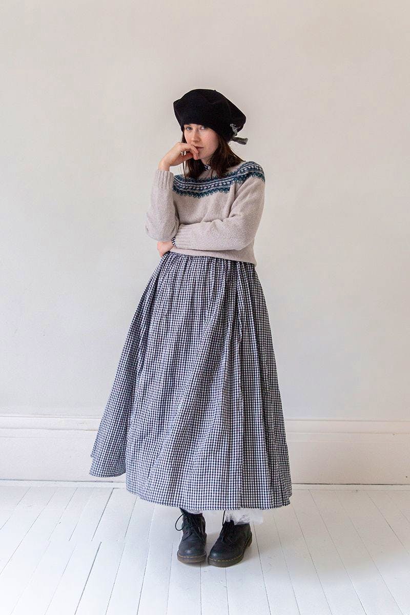 Cabbages & Roses Peggy Dress In Black Gingham, £250