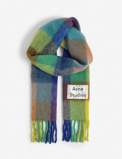 Selfridges Acne Studios Valley Checked Wool-Blend Scarf, £220