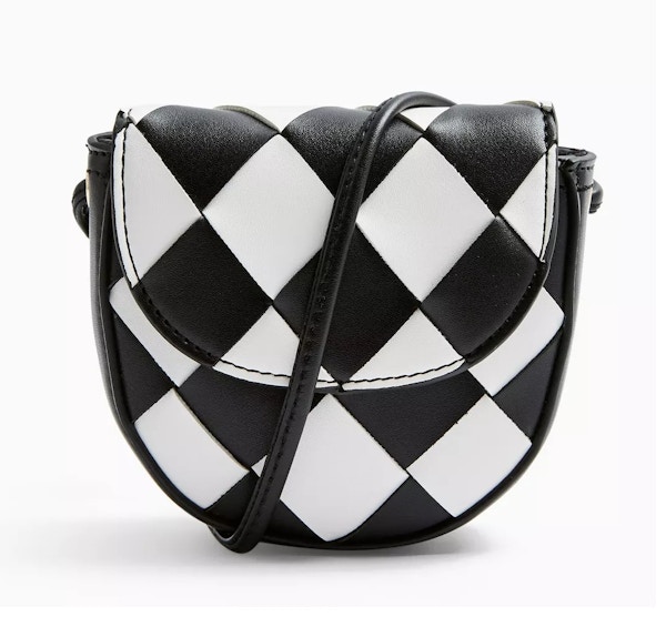 Topshop Chequered Woven Bag, NOW £10
