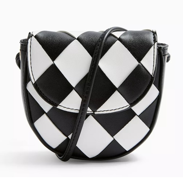 Topshop Chequered Woven Bag, NOW £10
