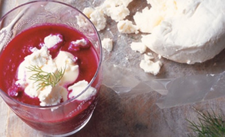 Beetroot Soup With Goat’s Cheese