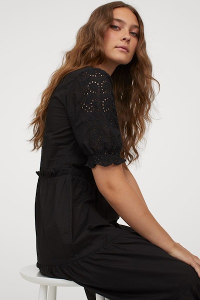 H&M Broderie Anglaise Detail Dress, £39.99