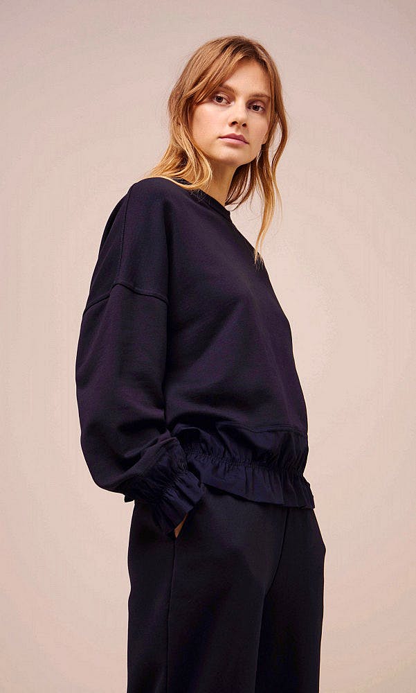 Plumo Black Ruffled Sweatshirt, £79