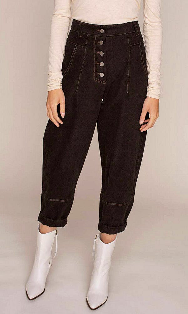Plumo Blackish Buttoned Jeans, £239
