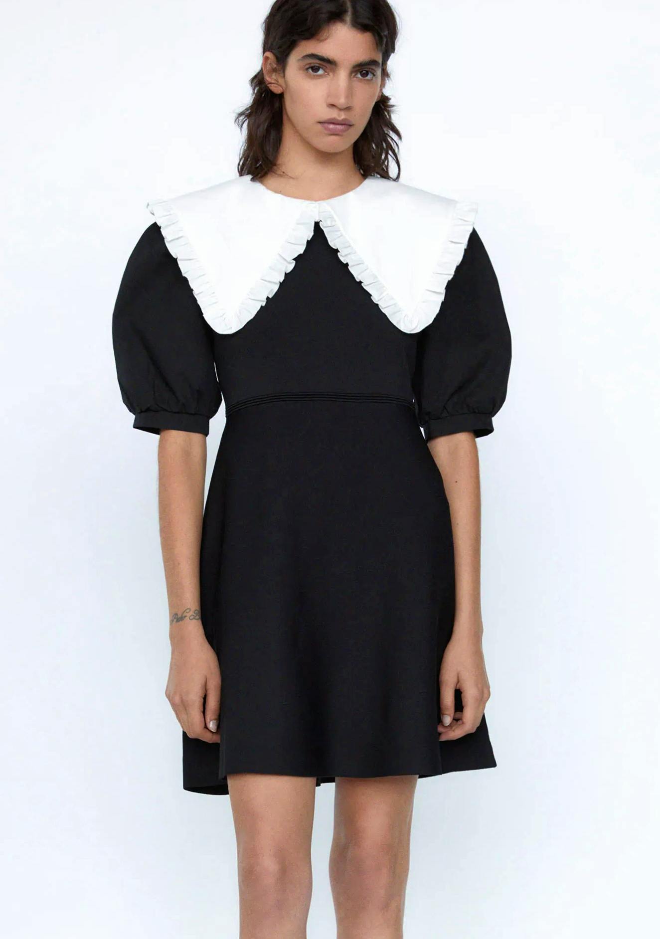 Zara Knit Dress With Contrast Collar, £49.99