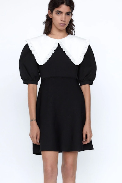 Zara Knit Dress With Contrast Collar, £49.99