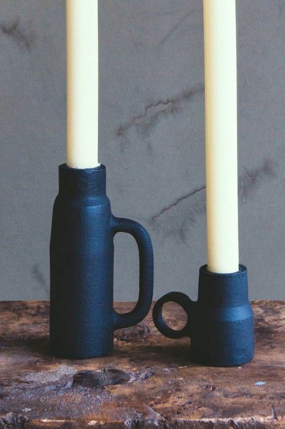 Graham and Green Matte Black Candleholder, from £11.95
