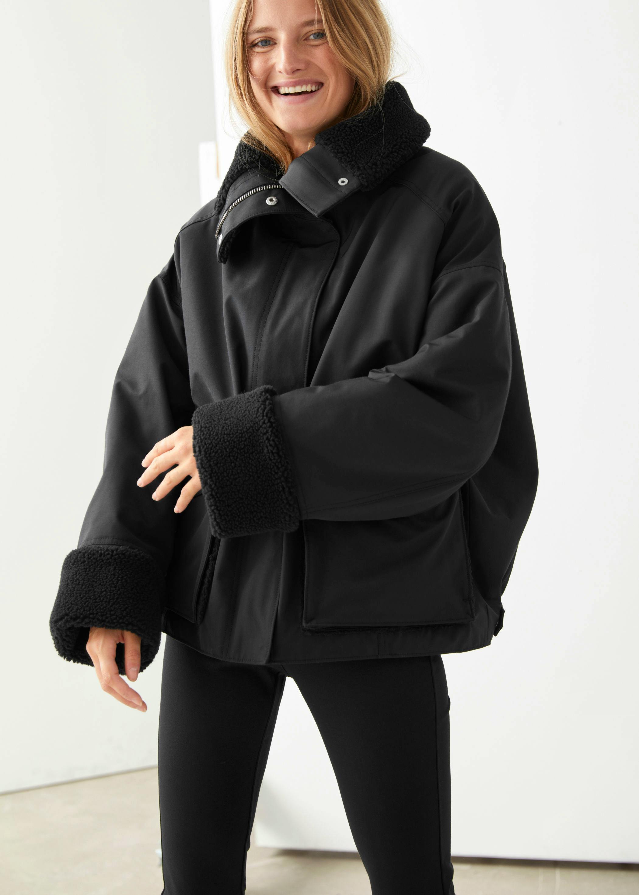 & Other Stories Boxy Shearling Jacket, £135