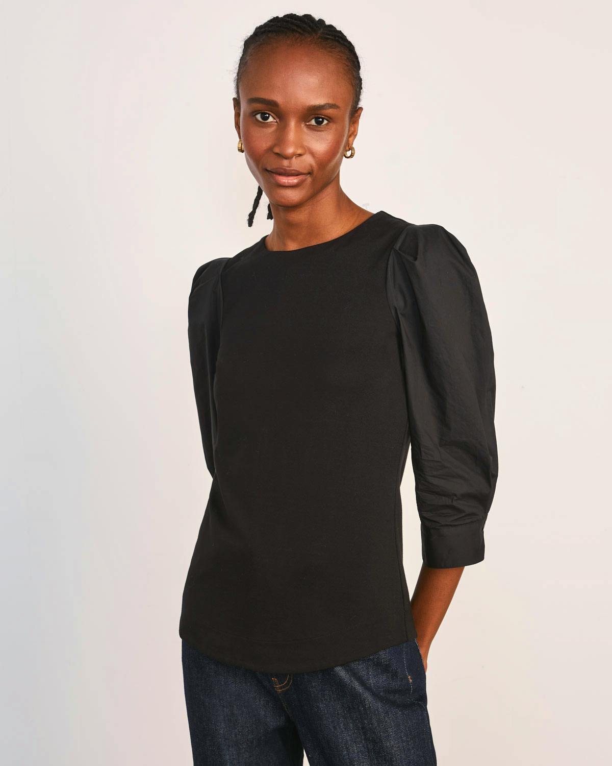 Jigsaw Poplin Puff Sleeve Top, £70