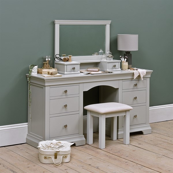The Cotswold Company Chantilly, Pebble Grey Dressing Table, £449