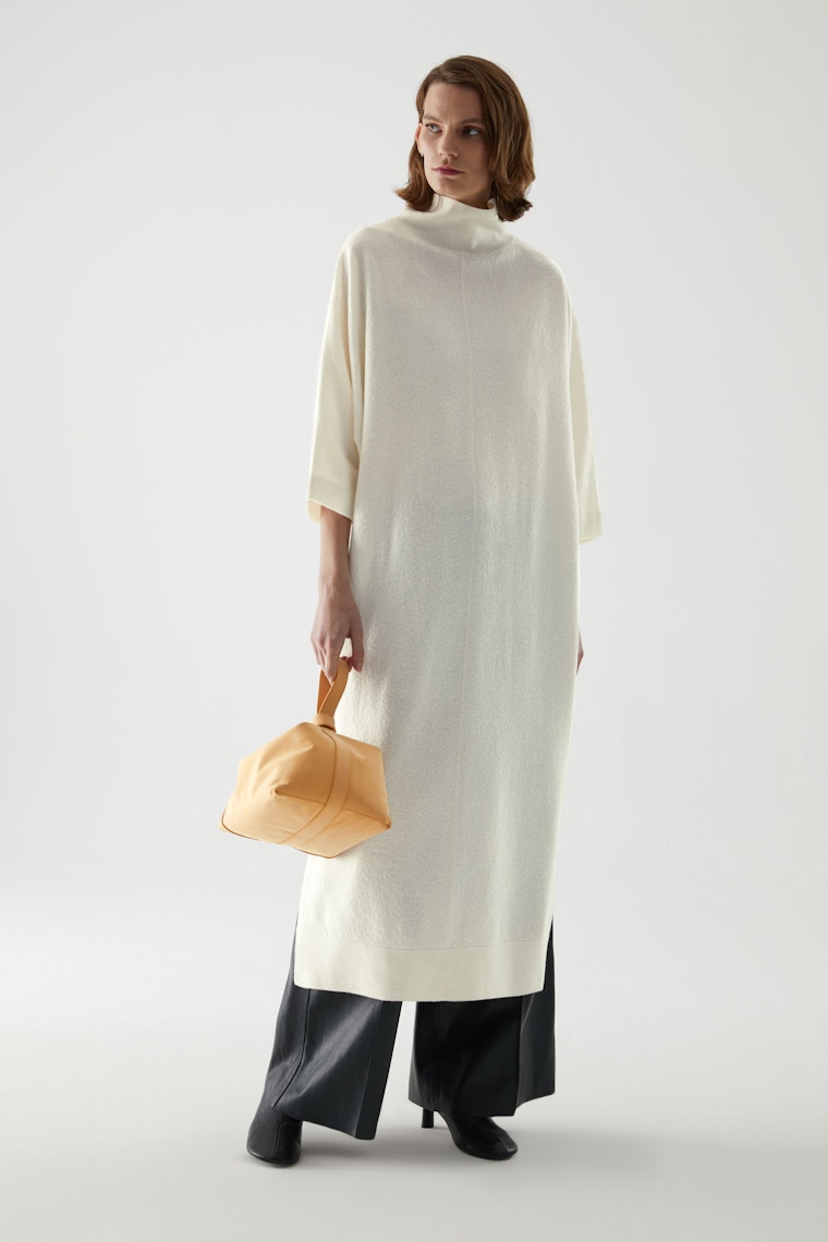 Cos MERINO WOOL ROLL-NECK KNITTED MAXI DRESS