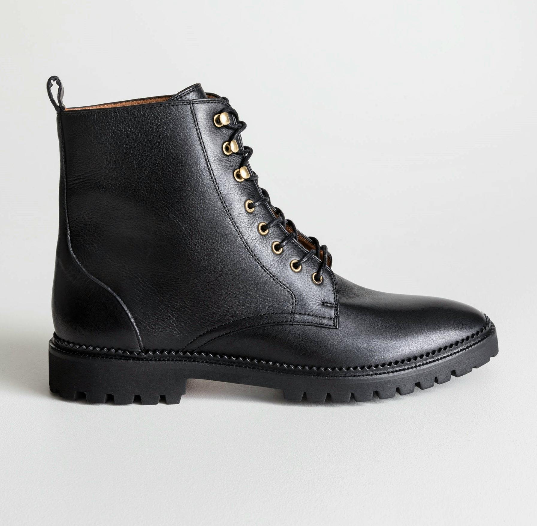 & Other Stories Lace Up Leather Boots, £135