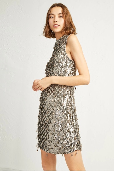 French Connection Edda Sparkle Teardrop Dress, NOW £110