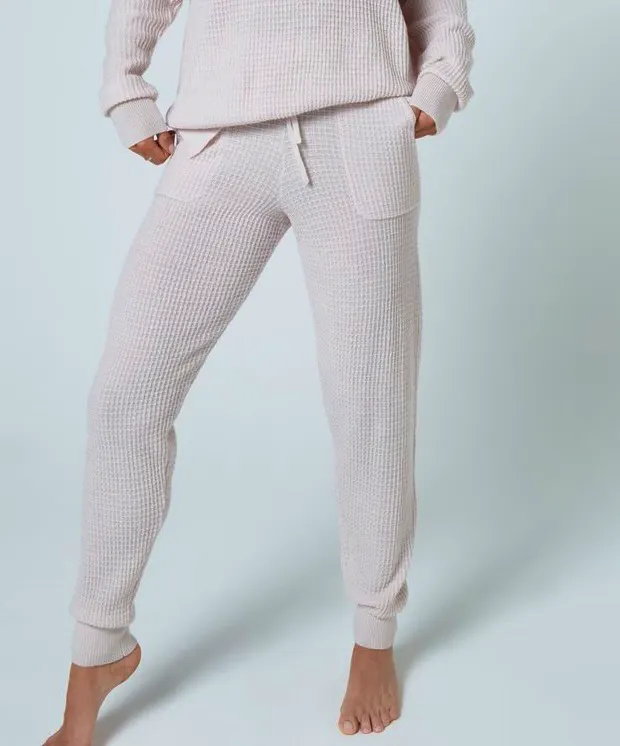Lucy Nagle X The Fashion Bug Blog Joggers In Ivory Waffle, €95