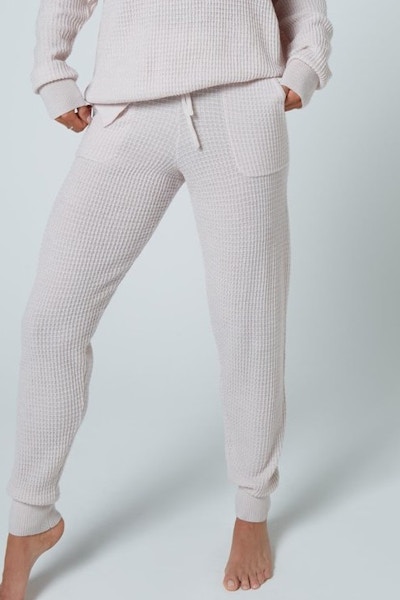 Lucy Nagle X The Fashion Bug Blog Joggers In Ivory Waffle, €95