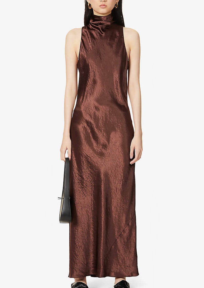 Vince Turtleneck Satin Maxi Dress, £345