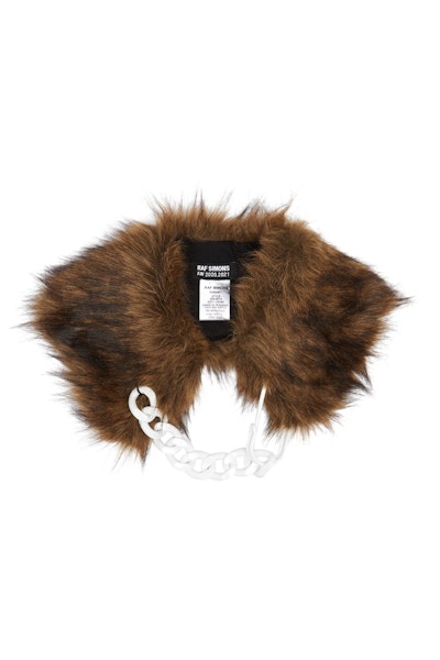 Raf Simons Curb Chain Faux Fur Collar, £430