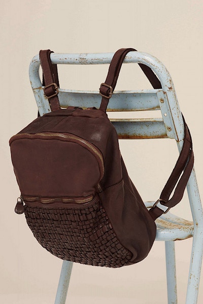 Plumo Woven Leather Backpack, £149