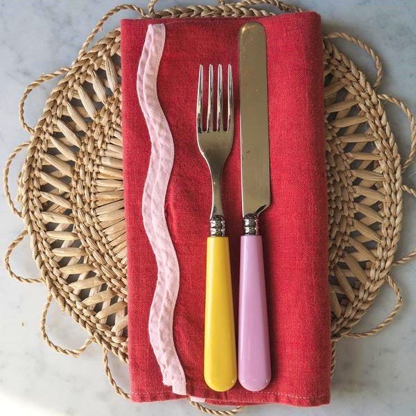 Matilda Goad Scallop Trim Linen Napkins, Set of 4, £65