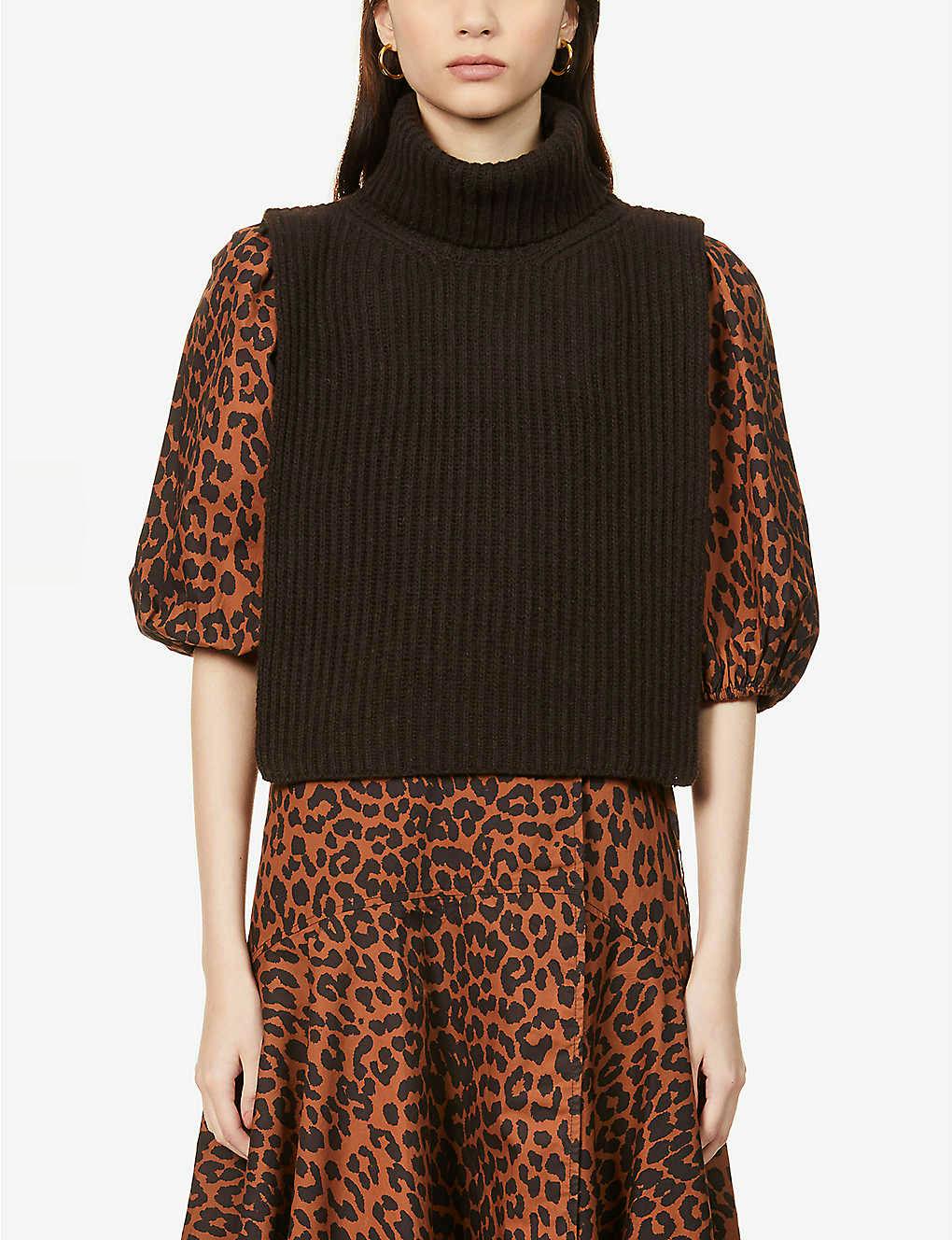 Sandro Wool Douglas Ribbed Snood, £100