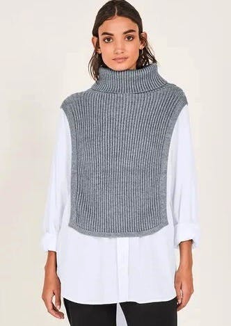 Hush Kitty Roll Neck Bib, £39