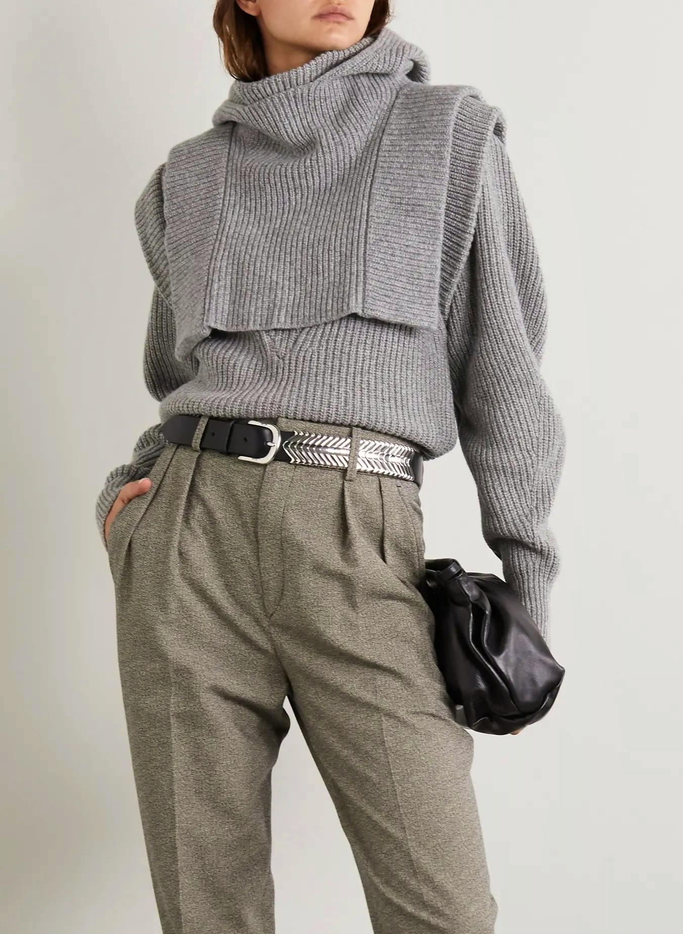 Isabel Marant Palmer Ribbed Cashmere and Wool-blend Hood, £385