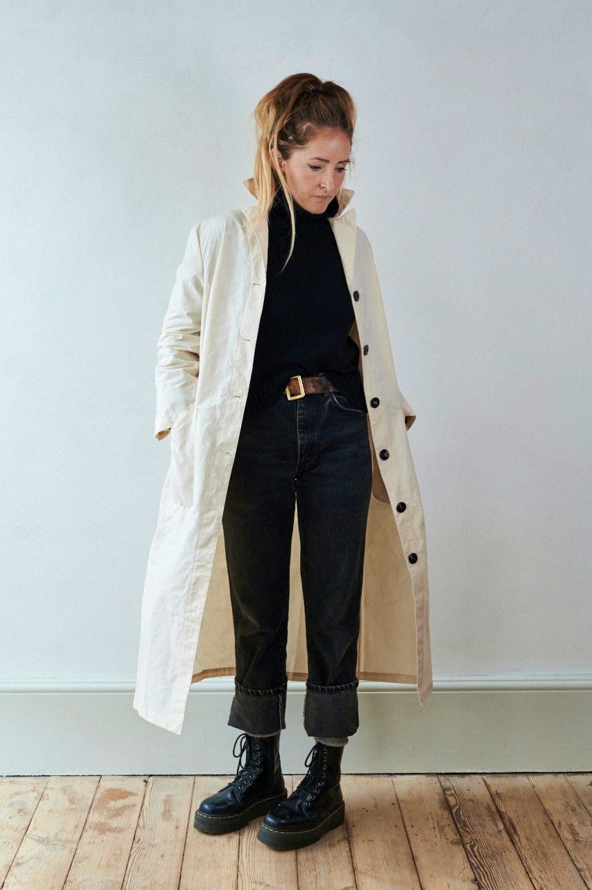 Freight HHG Cream Coloured Dry Waxed Duster Coat, £240