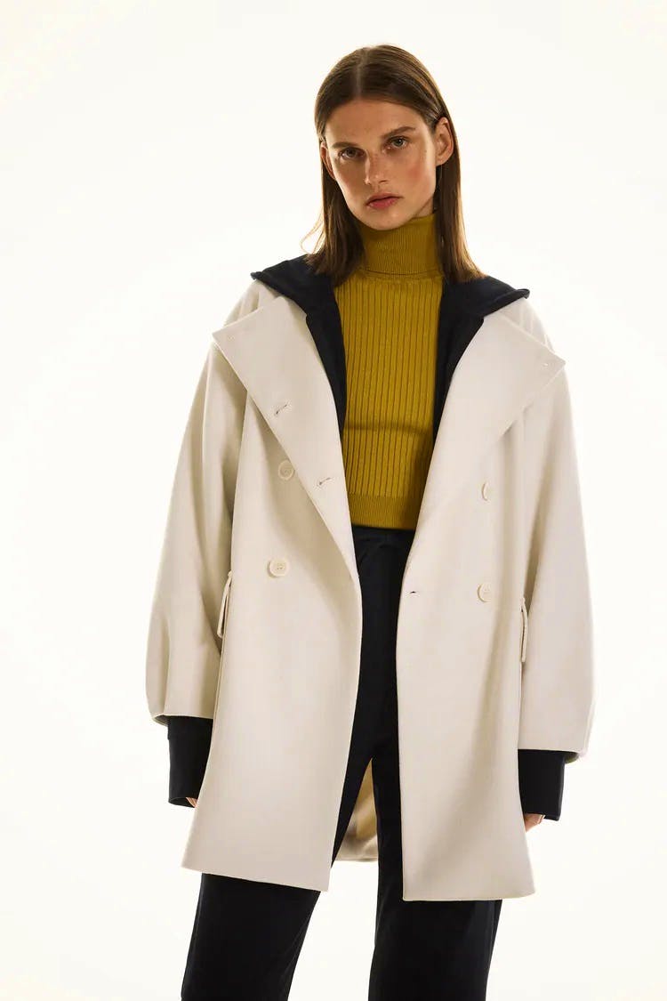 Zara Double Breasted Buttoned Coat, £89.99