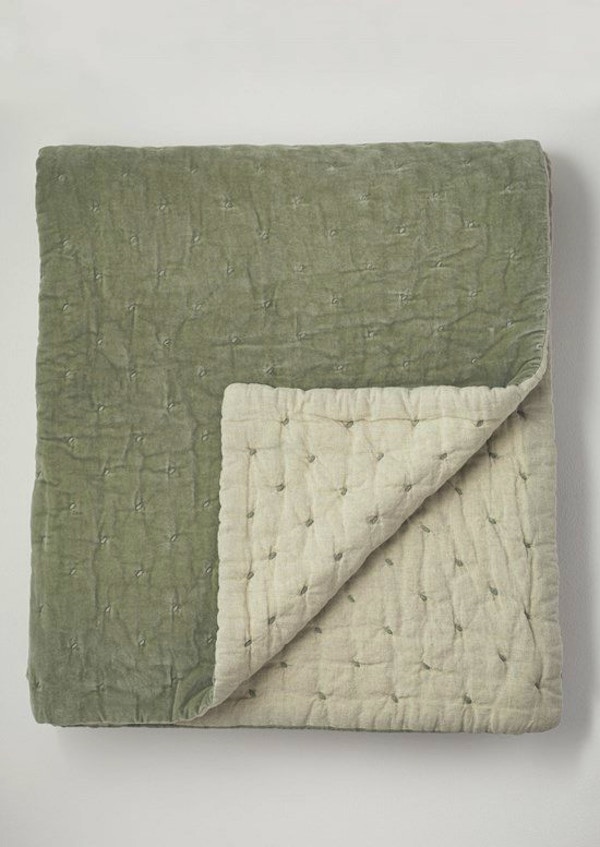 Xmas Comfort Toast Quilted Velvet Throw