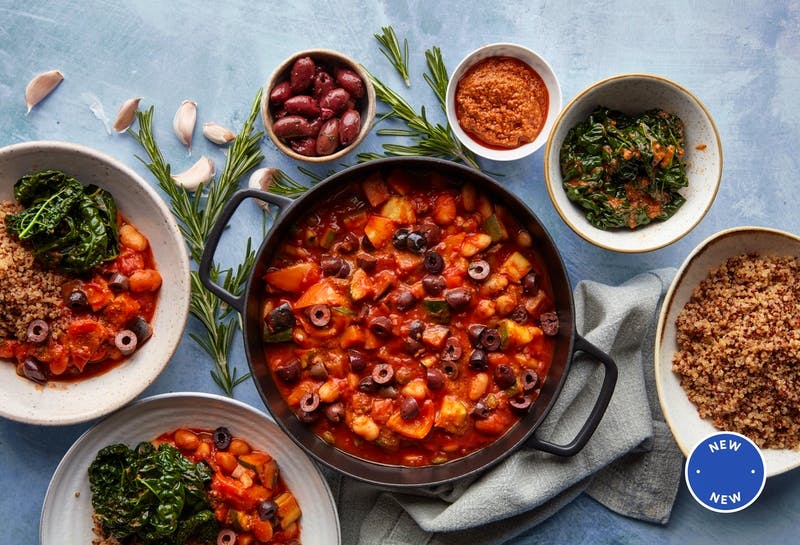 Italian bean stew, rainbow chard & quinoa 