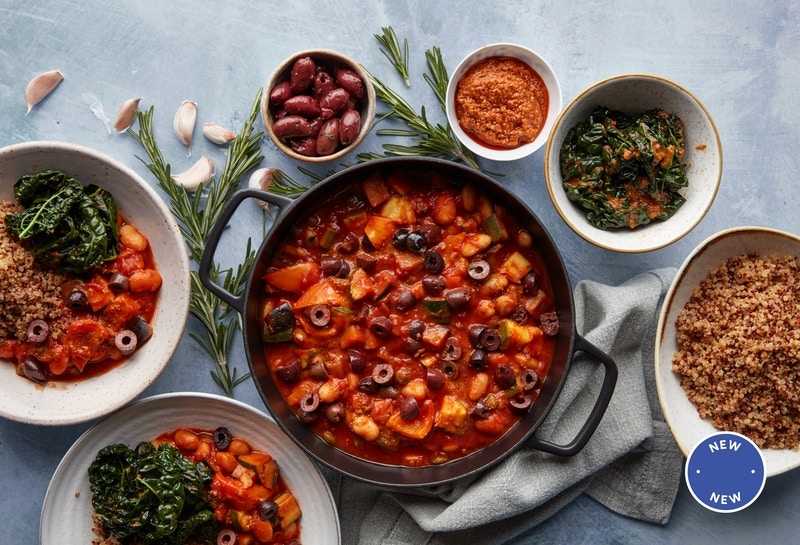Italian bean stew, rainbow chard & quinoa 