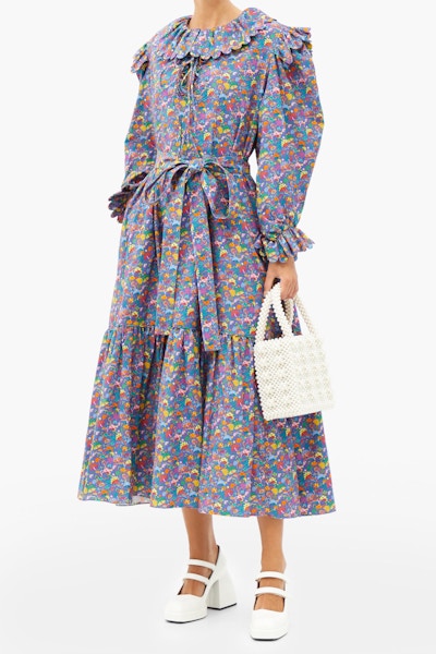 Horror Vacui Cotton Corduroy Dress, NOW £439