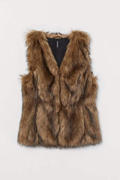 H&M Faux Fur Gilet, £29.99