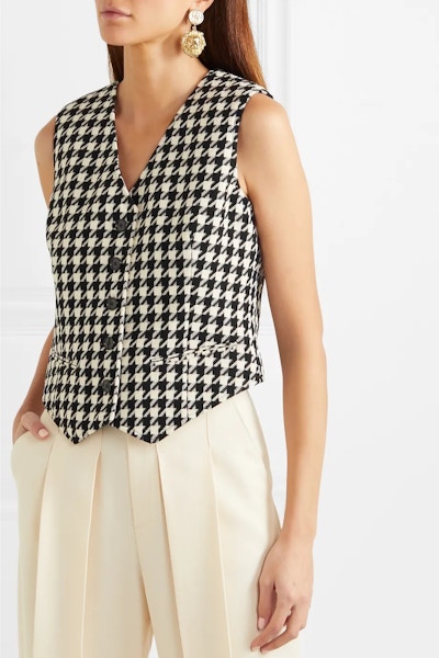 Gucci Houndstooth Wool And Cotton-Blend Vest, £870