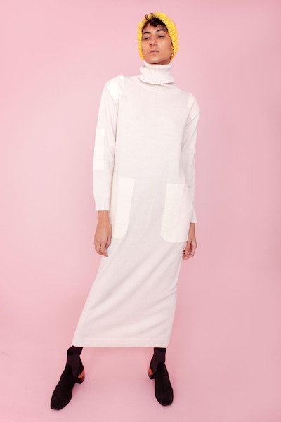 LF Markey Theodore Knit Dress Ivory, NOW £140