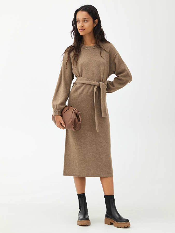 Arket Knot Detail Knitted Wool Dress, £99