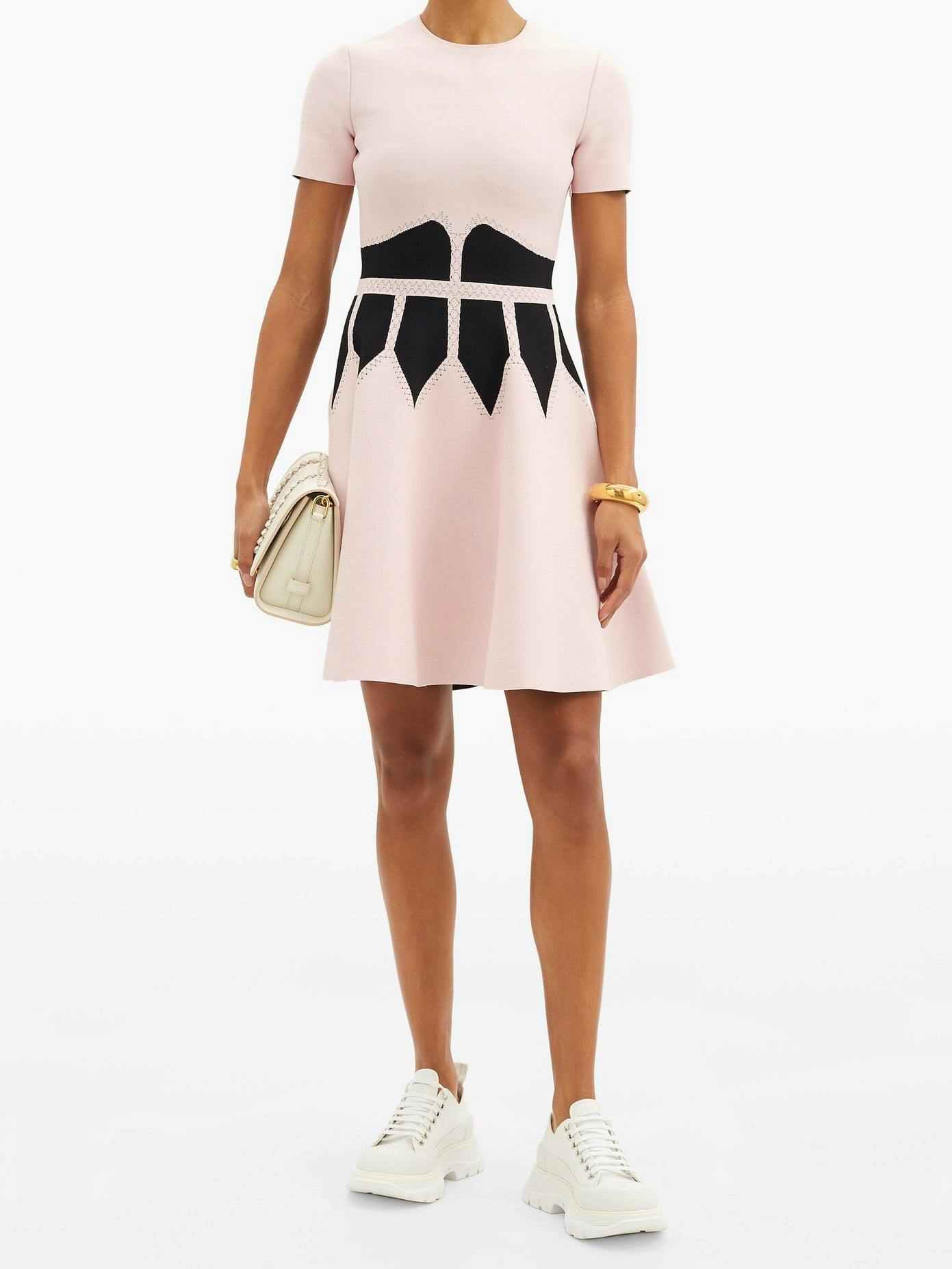 Alexander McQueen Corset Jacquard Stretch Knit Mini Dress, £1,390