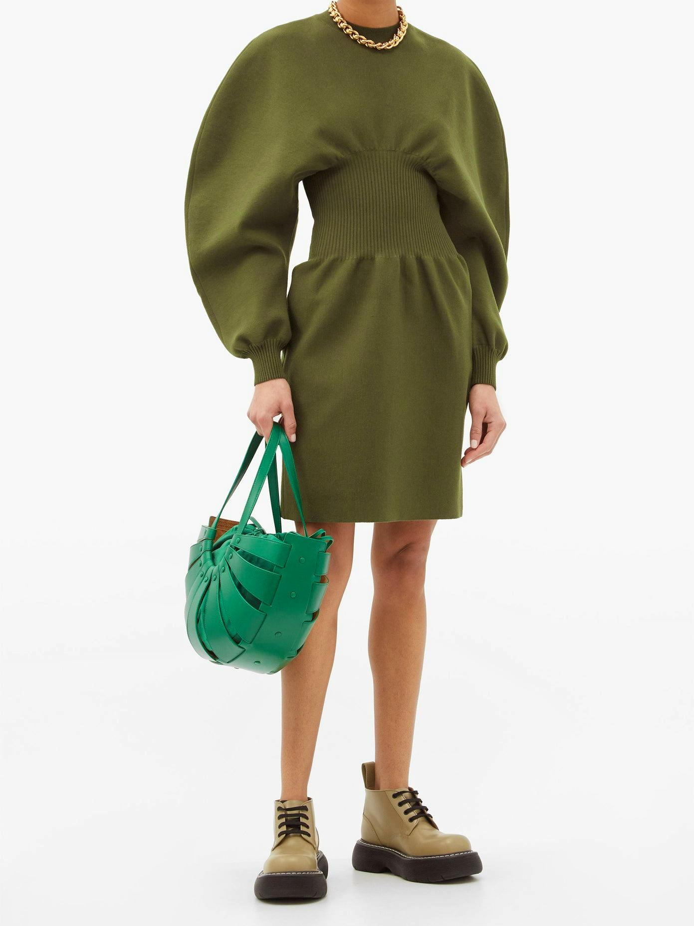 Bottega Veneta Round-Shoulder Wool-Blend Knitted Dress, £1,710