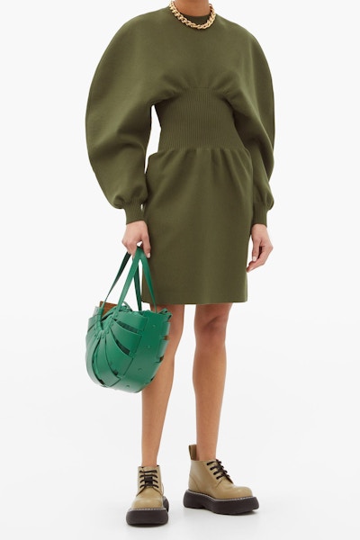 Bottega Veneta Round-Shoulder Wool-Blend Knitted Dress, £1,710