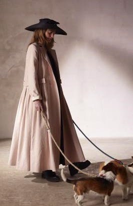 Cabbages & Roses Emmy Coat In Pink Denim, £525