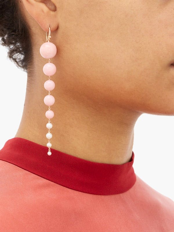 Irene Neuwirth Diamond, Pearl & Pink Opal Drop Earrings, £5,518