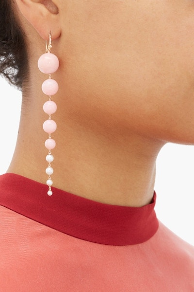 Irene Neuwirth Diamond, Pearl & Pink Opal Drop Earrings, £5,518