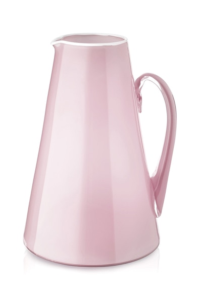Summerill & Bishop Handblown Glass Bumba Jug Rose Pink, £255