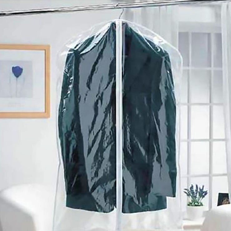 6 Clear Zip-Up Garment Bags 