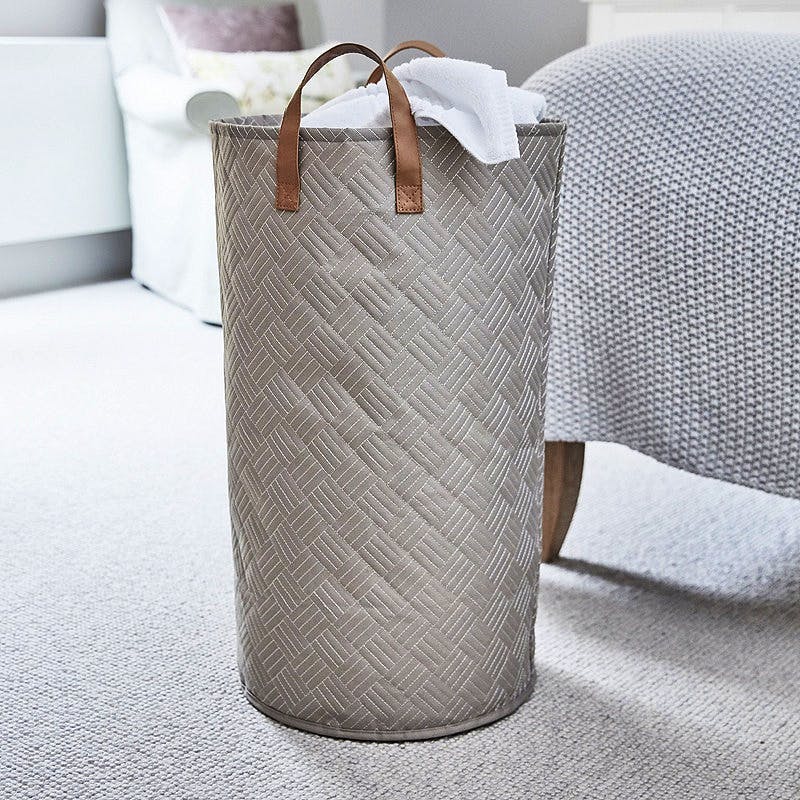 Quilted Standing Laundry Tote 