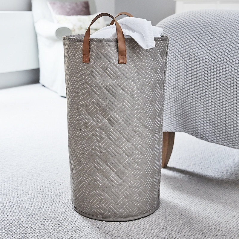 Quilted Standing Laundry Tote 