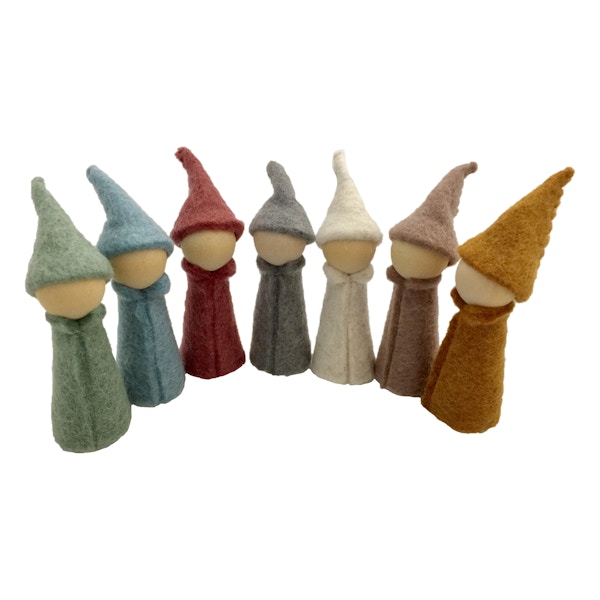 Smallable Felt Wool Elves, Set of 7, £35