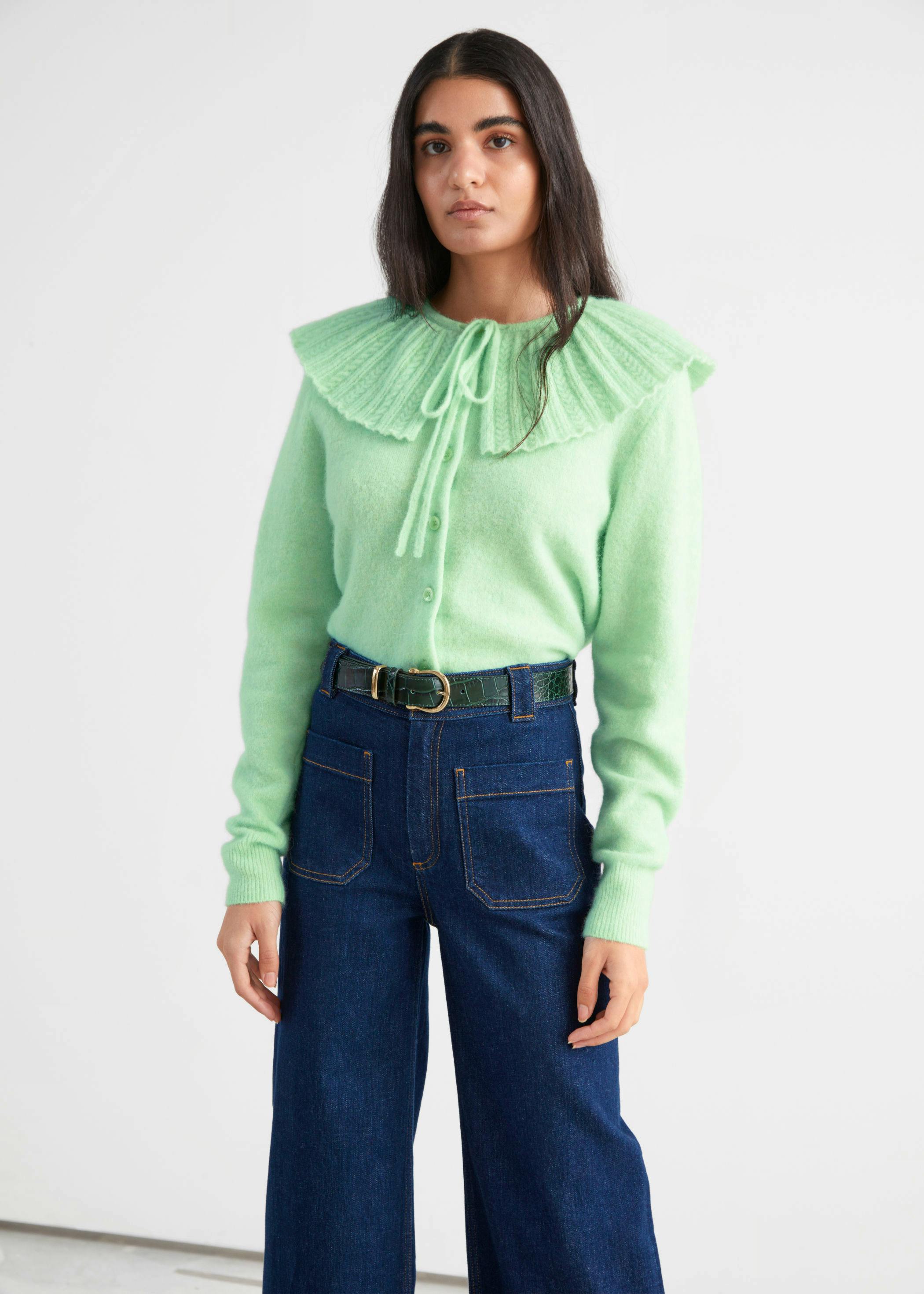 & Other Stories Statement Collar Knit Cardigan, £85